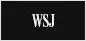 A black and white logo of the wall street journal.